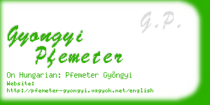 gyongyi pfemeter business card