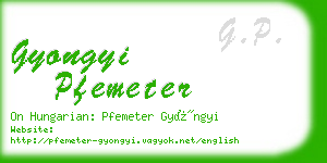 gyongyi pfemeter business card